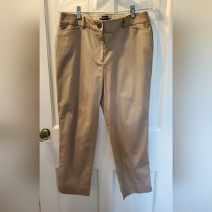 *final* Talbots "The Perfect Crop" w/ vents khaki NWOT sz 8